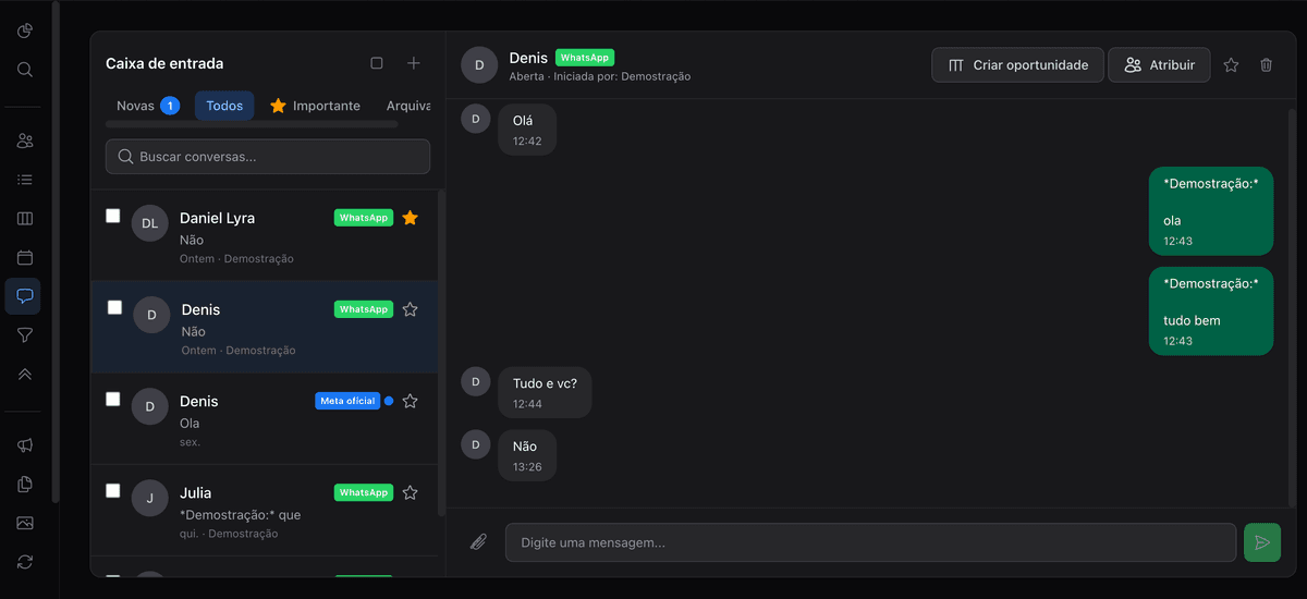 Discador e chamadas integradas
